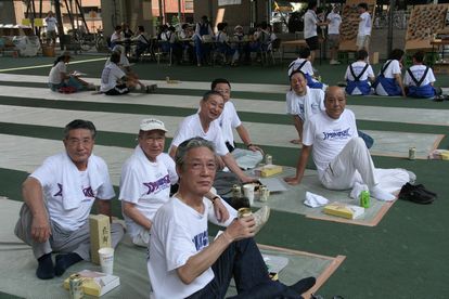 アルコールを注入中